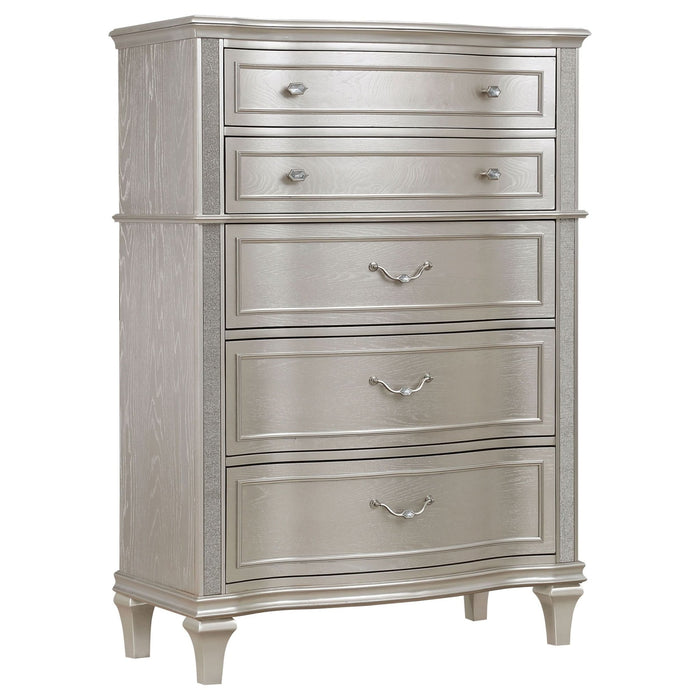 Evangeline 6 - drawer Bedroom Chest Silver Oak - Walo Furniture