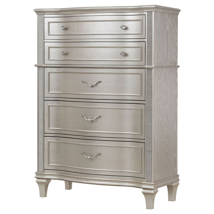 Evangeline 6 - drawer Bedroom Chest Silver Oak - Walo Furniture