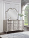 Evangeline 9 - drawer Dresser with Mirror Silver Oak - Walo Furniture