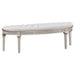 Evangeline Curved Fabric Upholstered Bench Silver Oak - Walo Furniture