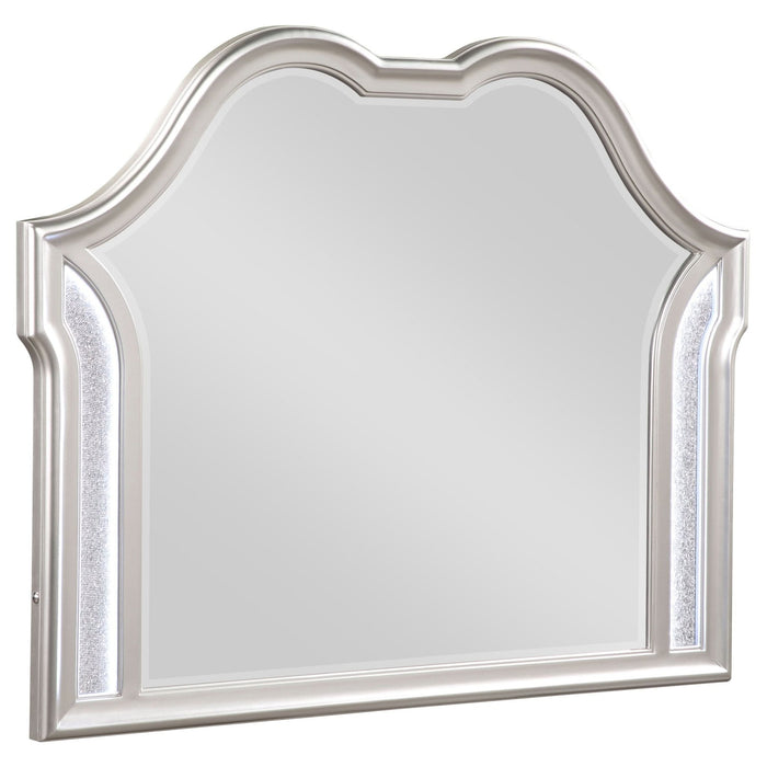 Evangeline Dresser Mirror Silver Oak - Walo Furniture