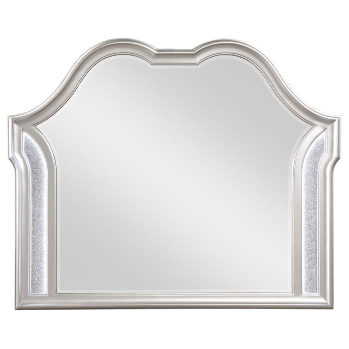 Evangeline Dresser Mirror Silver Oak - Walo Furniture