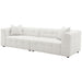 Everly Boucle Upholstered Extra Long Sofa Off White - Walo Furniture