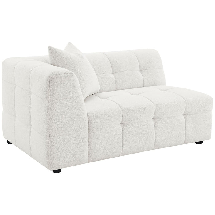 Everly Boucle Upholstered Extra Long Sofa Off White - Walo Furniture