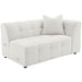 Everly Boucle Upholstered Extra Long Sofa Off White - Walo Furniture