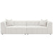 Everly Boucle Upholstered Extra Long Sofa Off White - Walo Furniture