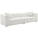 Everly Boucle Upholstered Extra Long Sofa Off White - Walo Furniture