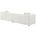 Everly Boucle Upholstered Extra Long Sofa Off White - Walo Furniture