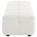 Everly Boucle Upholstered Rectangular Ottoman Off White - Walo Furniture