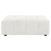 Everly Boucle Upholstered Rectangular Ottoman Off White - Walo Furniture