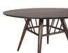 Everton Round 53 - inch Wood Dining Table Dark Walnut - Walo Furniture