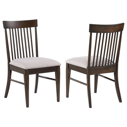 Everton Wood Dining Side Chair Dark Walnut (Set of 2) - Walo Furniture