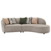 Fayette 2 - piece Upholstered Sectional Sofa Greige - Walo Furniture