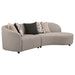 Fayette 2 - piece Upholstered Sectional Sofa Greige - Walo Furniture