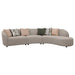 Fayette 3 - piece Upholstered Sectional Sofa Greige - Walo Furniture