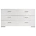 Felicity 4 - piece California King Bedroom Set White Gloss - Walo Furniture