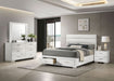 Felicity 4 - piece California King Platform Bedroom Set White - Walo Furniture