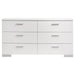 Felicity 4 - piece Full Bedroom Set White High Gloss - Walo Furniture