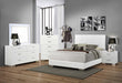 Felicity 5 - piece Eastern King Bedroom Set White High Gloss - Walo Furniture