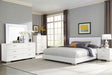 Felicity 5 - piece Eastern King Bedroom Set White High Gloss - Walo Furniture