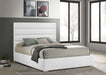 Felicity 53 - inch Upholstered Eastern King Platform Bed White - Walo Furniture