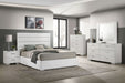 Felicity 53 - inch Upholstered Queen Platform Bed White - Walo Furniture