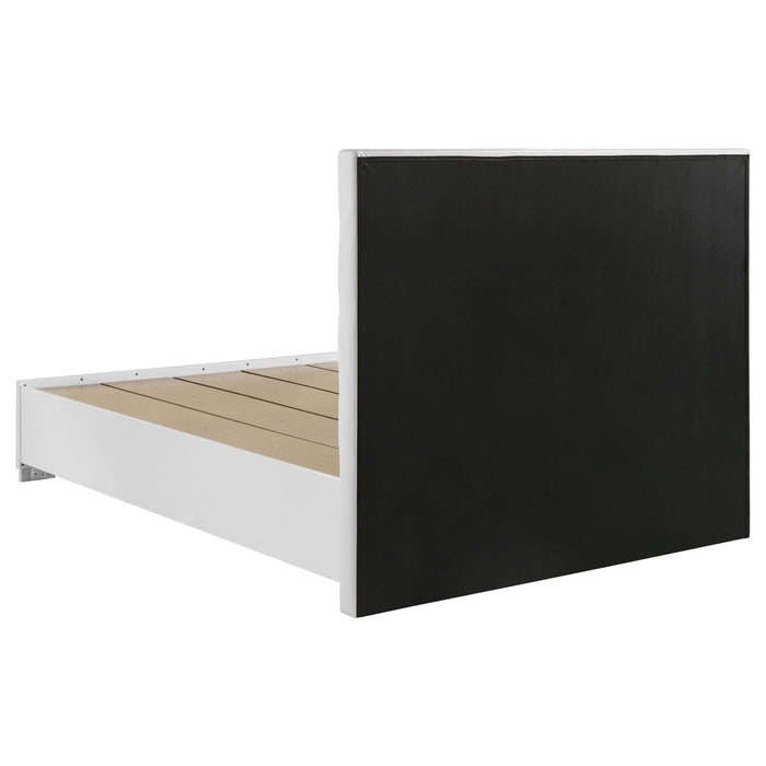 Felicity Eastern King Storage Bed White High Gloss - Walo Furniture