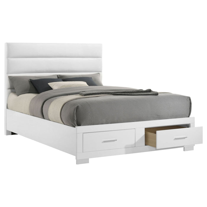 Felicity Queen Storage Bed White High Gloss - Walo Furniture