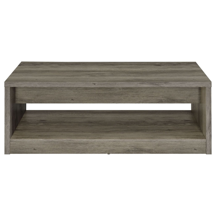 Felix 2 - drawer Engineered Wood Coffee Table Grey Driftwood - Walo Furniture