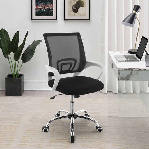 Felton Upholstered Adjustable Home Office Desk Chair Black - Walo Furniture