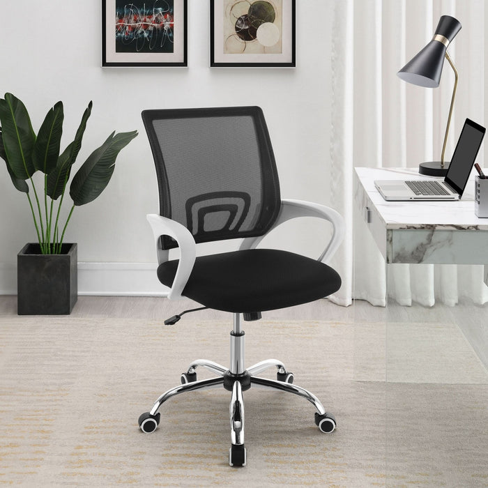 Felton Upholstered Adjustable Home Office Desk Chair Black - Walo Furniture