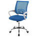 Felton Upholstered Adjustable Home Office Desk Chair Blue - Walo Furniture