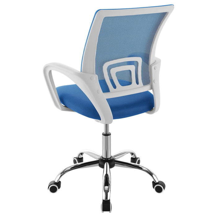 Felton Upholstered Adjustable Home Office Desk Chair Blue - Walo Furniture