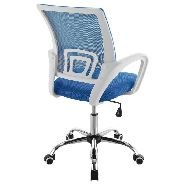 Felton Upholstered Adjustable Home Office Desk Chair Blue - Walo Furniture