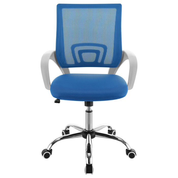 Felton Upholstered Adjustable Home Office Desk Chair Blue - Walo Furniture