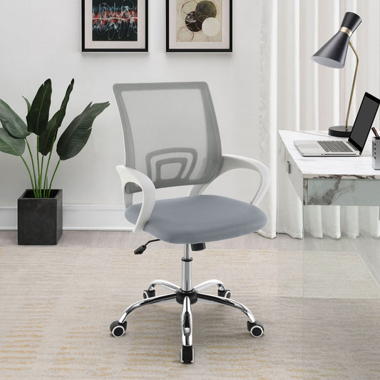 Felton Upholstered Adjustable Home Office Desk Chair Grey - Walo Furniture