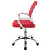 Felton Upholstered Adjustable Home Office Desk Chair Red - Walo Furniture