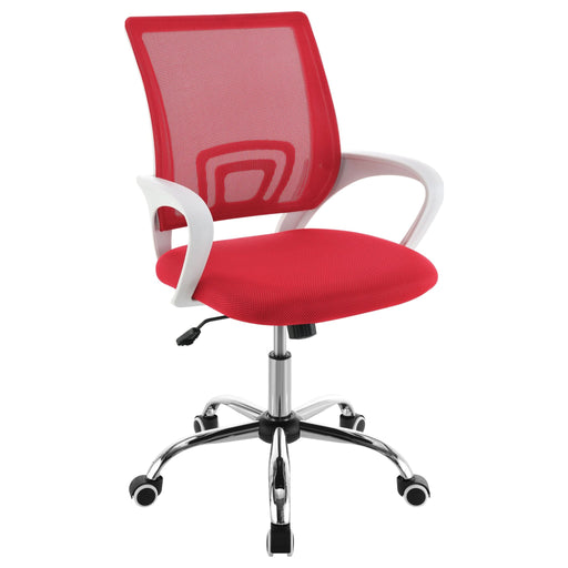 Felton Upholstered Adjustable Home Office Desk Chair Red - Walo Furniture