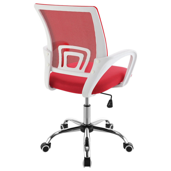 Felton Upholstered Adjustable Home Office Desk Chair Red - Walo Furniture