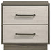 Fenwick 2 - drawer Nightstand Bedside Table Grey Oak - Walo Furniture