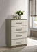 Fenwick 4 - drawer Chest of Drawers Grey Oak - Walo Furniture