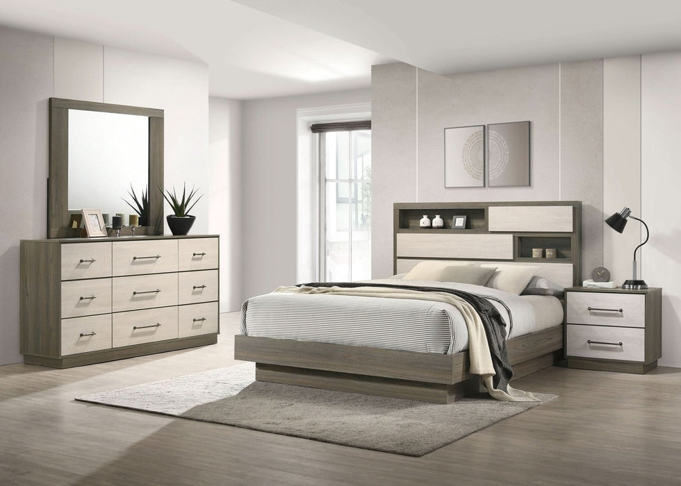 Fenwick 4 - piece California King Bedroom Set Grey Oak - Walo Furniture