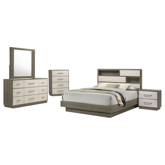 Fenwick 5 - piece California King Bedroom Set Grey Oak - Walo Furniture