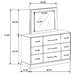 Fenwick 9 - drawer Dresser with Mirror Grey Oak - Walo Furniture