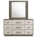 Fenwick 9 - drawer Dresser with Mirror Grey Oak - Walo Furniture