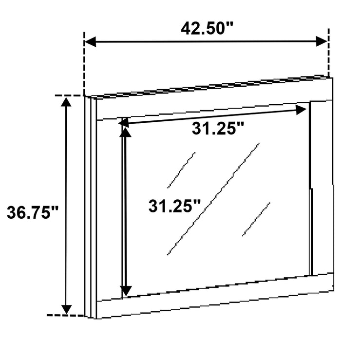 Fenwick Dresser Mirror Grey Oak - Walo Furniture