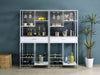 Figueroa 5 - shelf LED Wine Storage Bar Cabinet White High Gloss - Walo Furniture