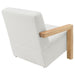 Fitzroy Boucle Upholstered Accent Arm Chair Ivory - Walo Furniture