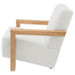 Fitzroy Boucle Upholstered Accent Arm Chair Ivory - Walo Furniture