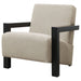 Fitzroy Boucle Upholstered Accent Arm Chair Latte - Walo Furniture